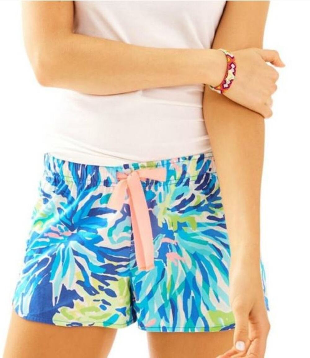 Lilly Pulitzer Wade and Sea Pajama Shorts PJ Short S 100% Cotton
